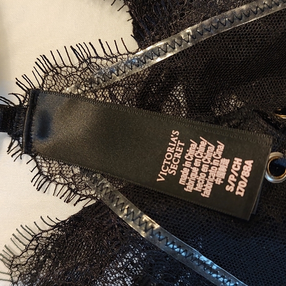 🖤 EUC Victoria's Secret Ladie's Black Lace Adjustable Bottom Snap Bodysuit, S - Picture 14 of 16